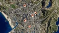 Locations of all Auto Shops in GTA 5 Online (Image via Rockstar Games)